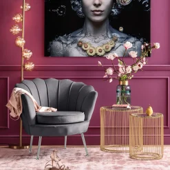 Clearance KARE Design Fotel Water Lily 85x78 cm szary - KARE