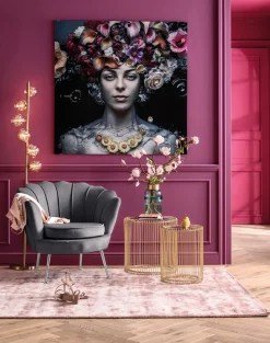 Clearance KARE Design Fotel Water Lily 85x78 cm szary - KARE