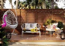 Sale KARE Design Fotel wiszący Ibiza 104x203 cm biały - KARE