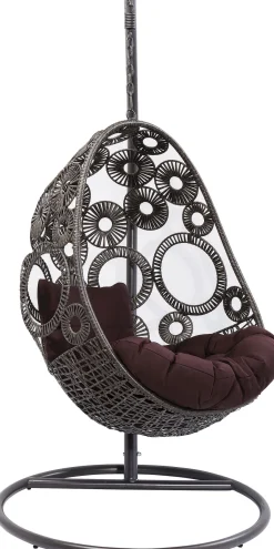 New KARE Design Fotel wiszący Ibiza 104x203 cm brązowy - KARE