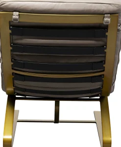 Hot KARE Design Fotel z podnóżkiem skóra semianilinowa nogi stalowe 73x90 cm - KARE