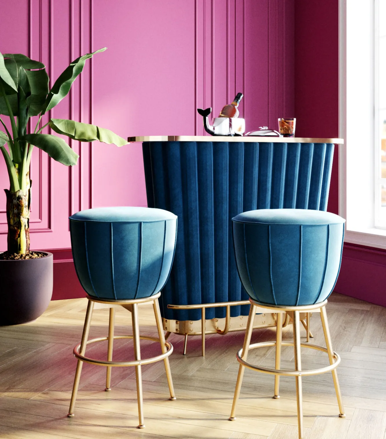 Online KARE Design Hoker After Work 40x74 cm turkusowy - KARE