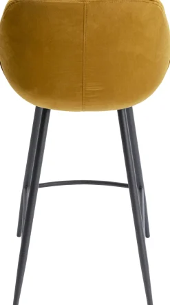 Hot KARE Design Hoker aksamitny żółty z oparciem i podłokietnikami 69 cm - KARE