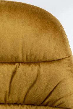 Hot KARE Design Hoker aksamitny żółty z oparciem i podłokietnikami 69 cm - KARE