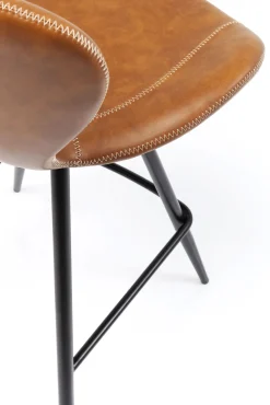 New KARE Design Hoker ekoskóra brązowy nogi metalowe czarne 91cm - KARE