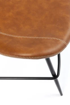 New KARE Design Hoker ekoskóra brązowy nogi metalowe czarne 91cm - KARE