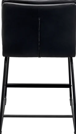 New KARE Design Hoker niski w kolorze czarnym ekoskóra i stal 60 cm - KARE