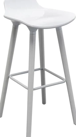 Sale KARE Design Hoker siedzisko tworzywo ABS nogi stalowe kolor biały 75 cm - KARE