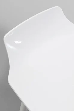 Sale KARE Design Hoker siedzisko tworzywo ABS nogi stalowe kolor biały 75 cm - KARE