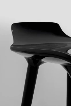 Clearance KARE Design Hoker siedzisko tworzywo ABS nogi stalowe kolor czarny 75 cm - KARE