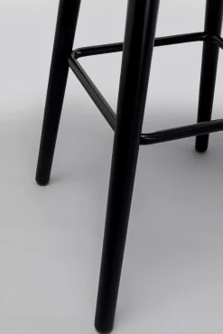 Clearance KARE Design Hoker siedzisko tworzywo ABS nogi stalowe kolor czarny 75 cm - KARE