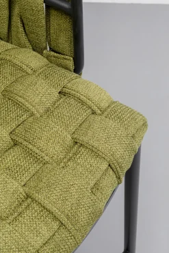 Discount KARE Design Hoker w kolorze ciemnozielonym rama czarna stalowa 77 cm - KARE