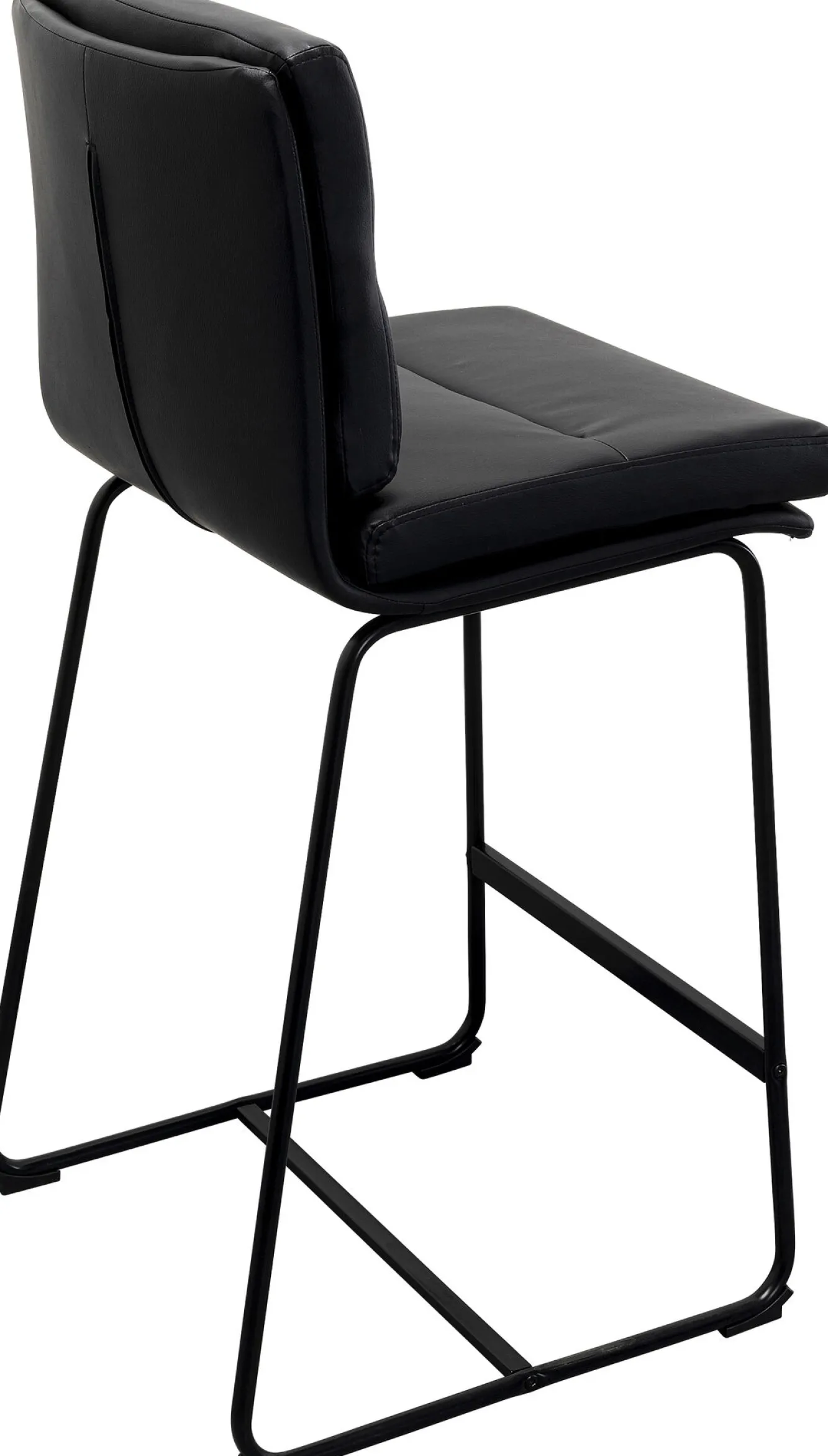 Outlet KARE Design Hoker w kolorze czarnym ekoskóra i stal 75 cm - KARE