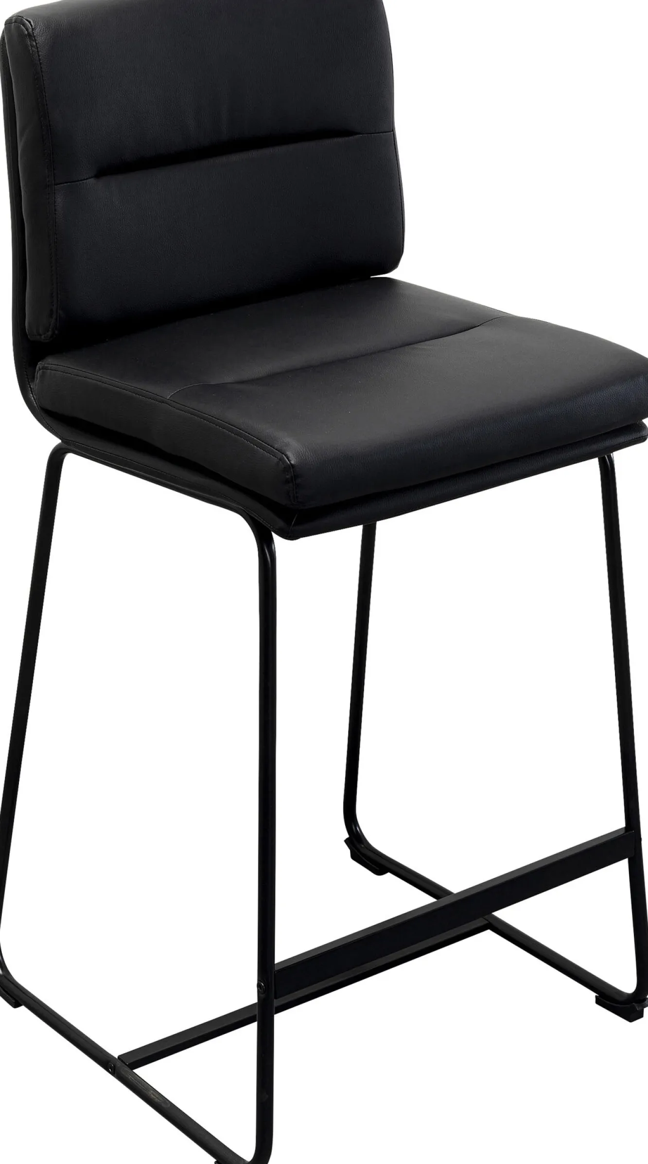 Outlet KARE Design Hoker w kolorze czarnym ekoskóra i stal 75 cm - KARE