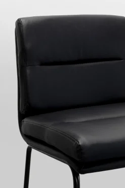 Outlet KARE Design Hoker w kolorze czarnym ekoskóra i stal 75 cm - KARE