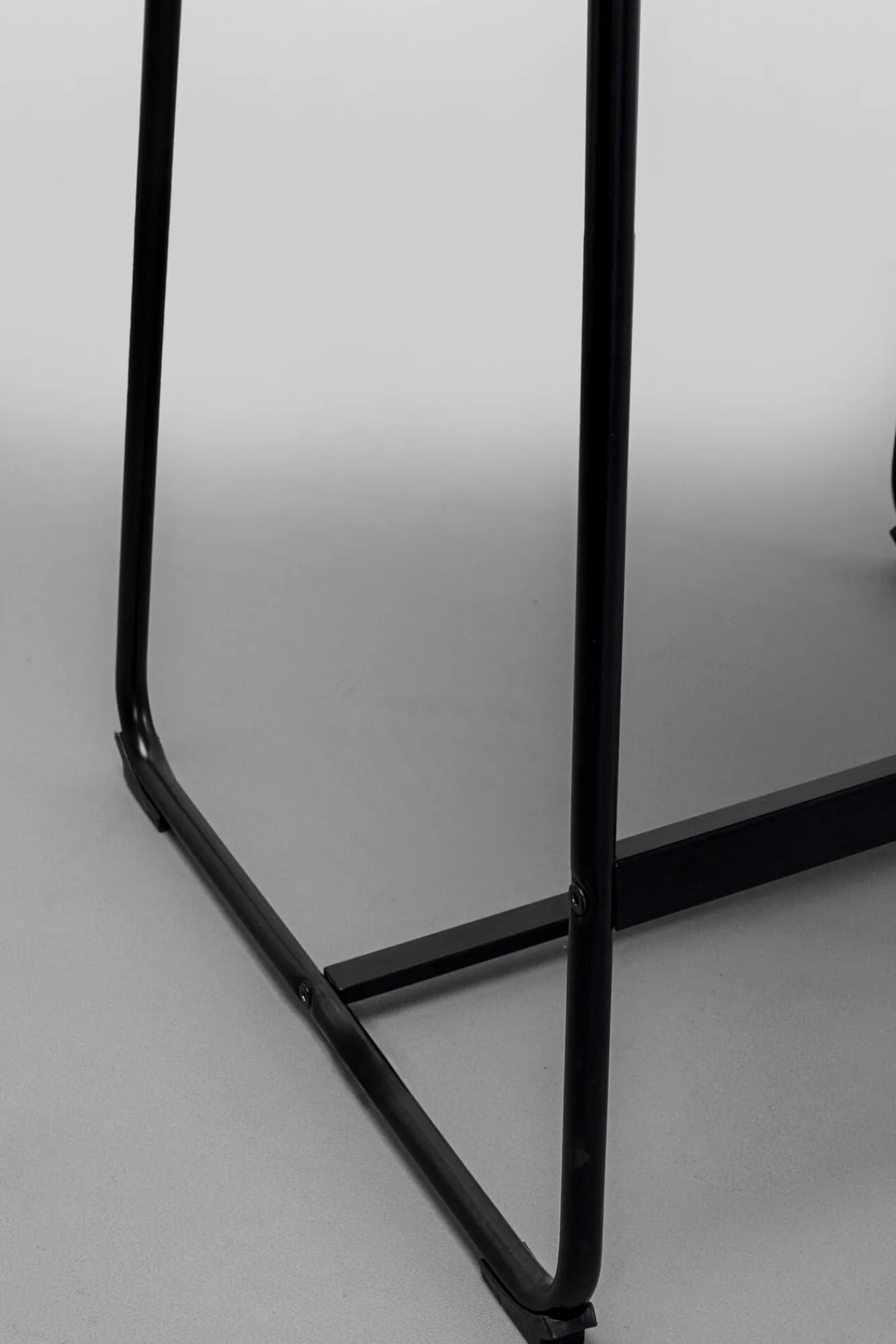 Outlet KARE Design Hoker w kolorze czarnym ekoskóra i stal 75 cm - KARE