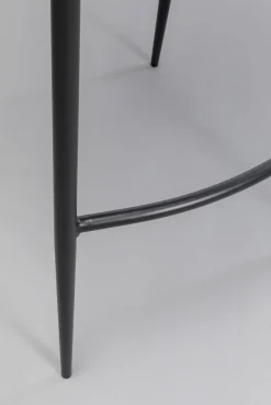 Discount KARE Design Hoker w kolorze niebieskim rama czarna stalowa 77 cm - KARE