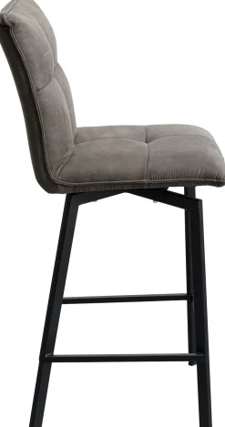 Hot KARE Design Hoker z obrotowym siedziskiem pikowany brązowy nogi stal 69 cm - KARE