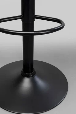 New KARE Design Hoker z regulacją wysokości naturalne drewno i sklejka noga czarna stalowa 64-85 cm - KARE