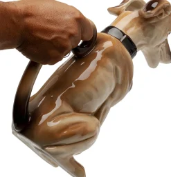 Clearance KARE Design Karafka brązowa 1,2 L motyw zwierzęcy pies - KARE