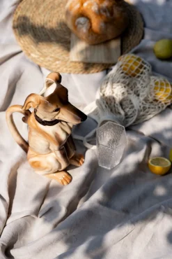 Clearance KARE Design Karafka brązowa 1,2 L motyw zwierzęcy pies - KARE