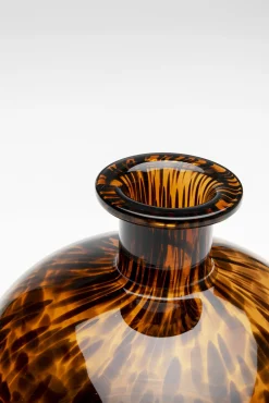 Outlet KARE Design Karafka dekoracyjna szklana brązowa Ø20x29 cm - KARE