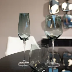 Clearance KARE Design Kieliszek do szampana Diamond Smoke 365 ml przydymiony - KARE