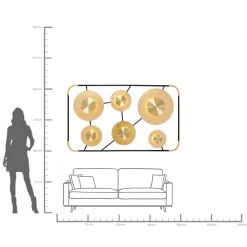 Outlet KARE Design Kinkiet Disc 185x110 cm złoty - KARE