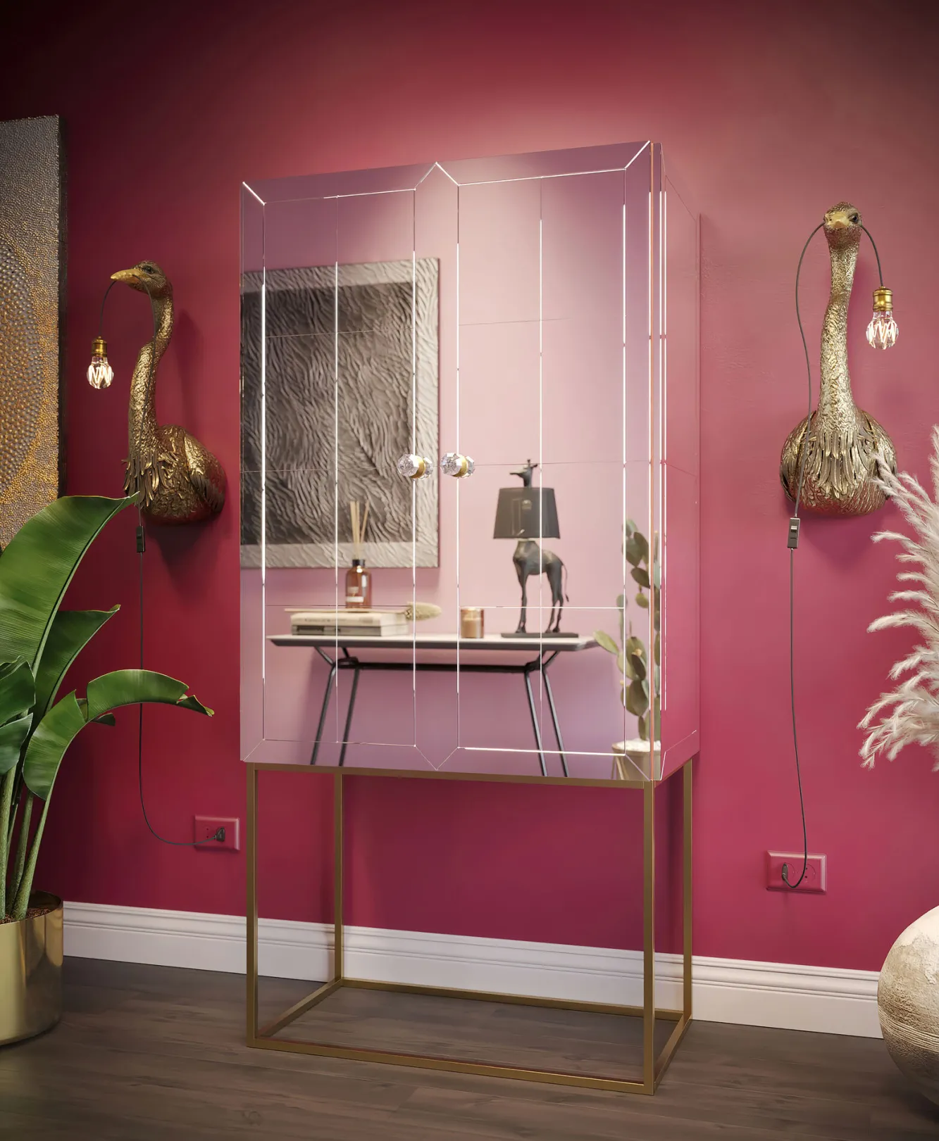 Best KARE Design Kinkiet Heron 26x62 cm złoty - KARE