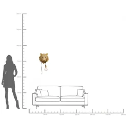 Clearance KARE Design Kinkiet Tiger Head 34x38 cm złoty - KARE