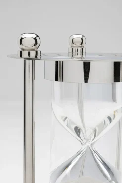 Best KARE Design Klepsydra ekskluzywna srebrna stal niklowana i szkło Ø14x30 cm - KARE