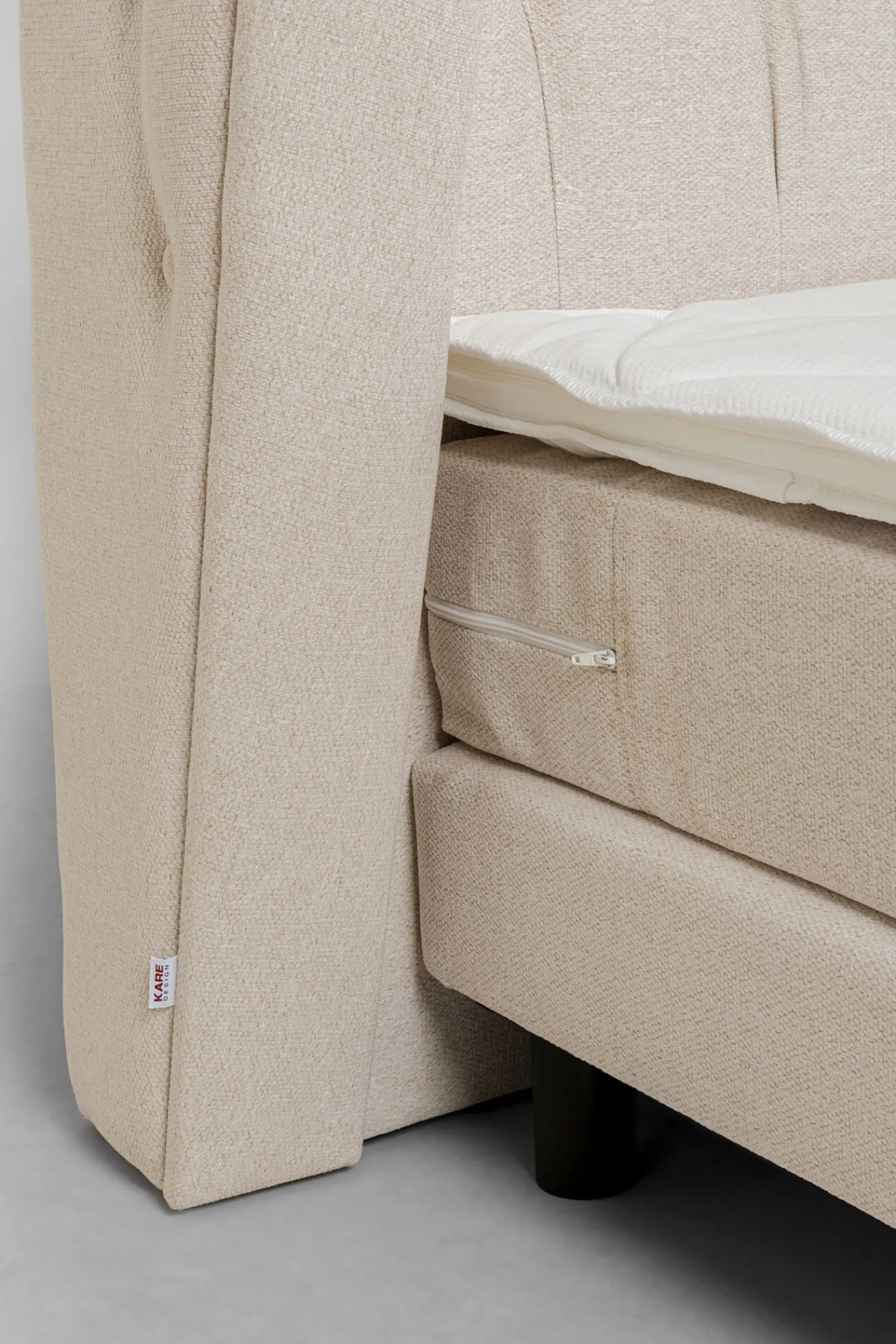 Clearance KARE Design Łóżko Benito Moon 160x200 cm kremowe - KARE