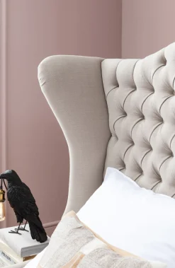 Fashion KARE Design Łóżko City Spirit 180x200 cm beżowe - KARE