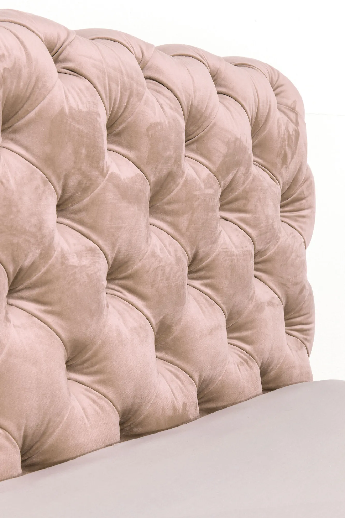 Sale KARE Design Łóżko Desire Velvet 160x200 cm ecru - KARE