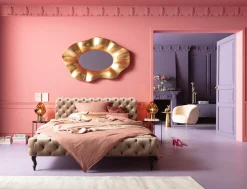 Sale KARE Design Łóżko Desire Velvet 160x200 cm ecru - KARE