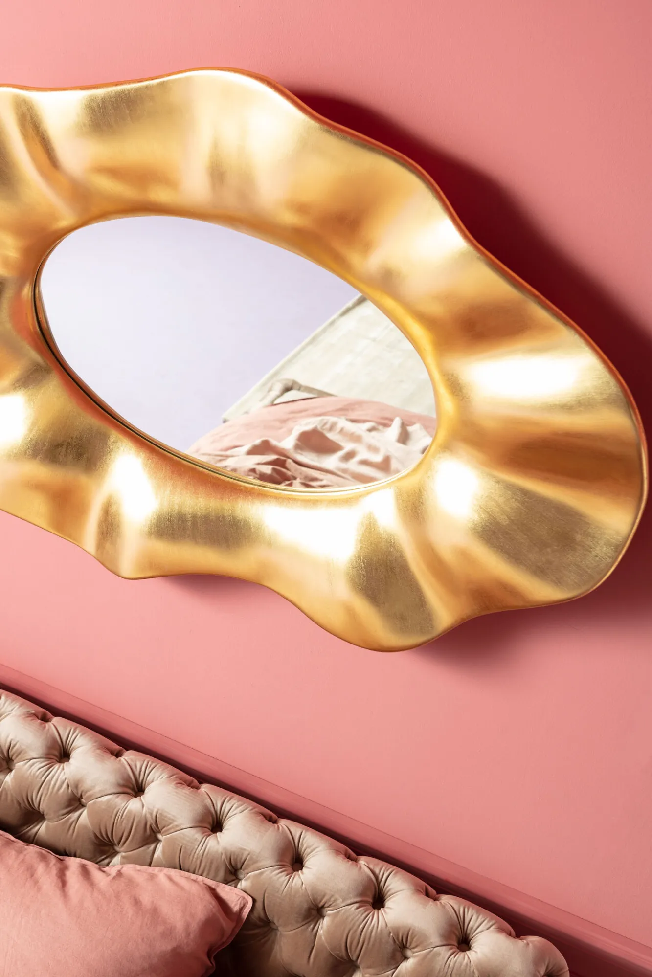 Sale KARE Design Łóżko Desire Velvet 160x200 cm ecru - KARE