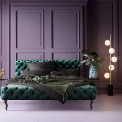New KARE Design Łóżko Desire Velvet 180x200 cm zielone - KARE