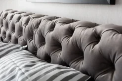 Fashion KARE Design Łóżko Desire 160x200 cm jasnoszare - KARE