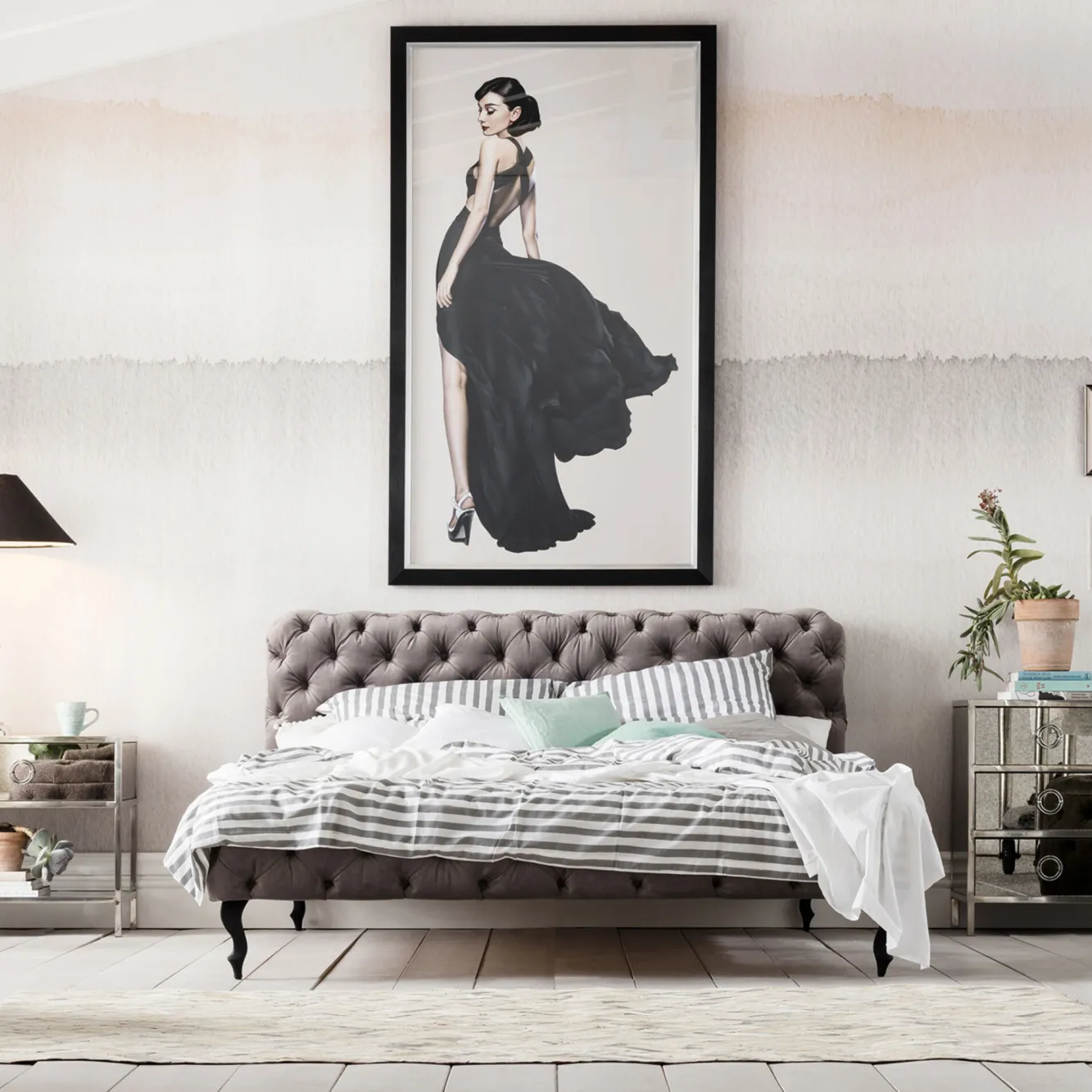 Sale KARE Design Łóżko Desire 180x200 cm szare - KARE