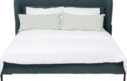 Online KARE Design Łóżko podwójne tapicerowane zielone nogi czarne stalowe 180x200 cm - KARE