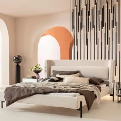 Fashion KARE Design Łóżko Tivoli 160x200 cm ecru - KARE