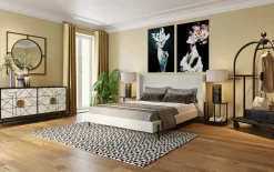 Fashion KARE Design Łóżko Tivoli 180x200 cm ecru - KARE