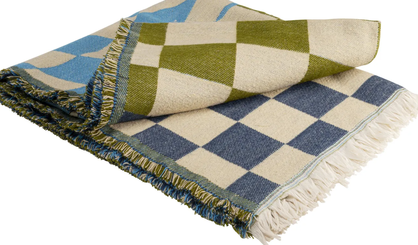 New KARE Design Koc Checker Blue Green 170x130cm - KARE