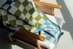 New KARE Design Koc Checker Blue Green 170x130cm - KARE