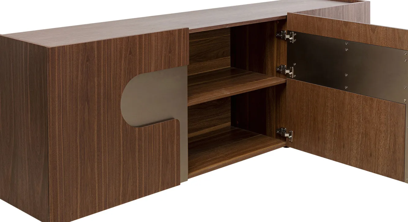 New KARE Design Komoda brązowa fornirowana 3-drzwiowa 200x76 cm - KARE