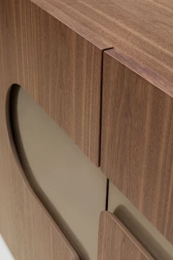 New KARE Design Komoda brązowa fornirowana 3-drzwiowa 200x76 cm - KARE