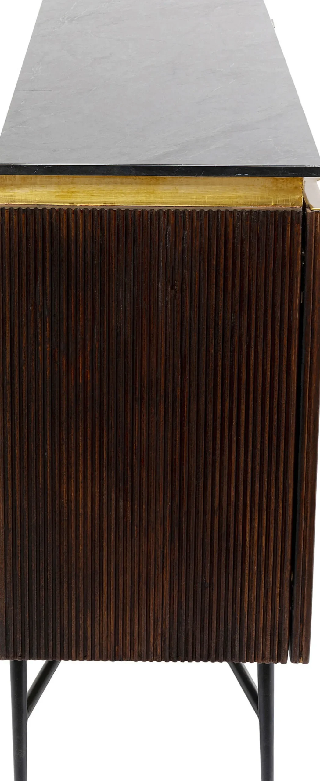 Clearance KARE Design Komoda Catalina 160x86 cm drewno mango ciemnobrązowe - blat marmur - KARE