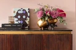 Clearance KARE Design Komoda Catalina 160x86 cm drewno mango ciemnobrązowe - blat marmur - KARE