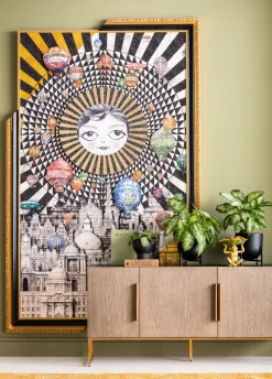 Fashion KARE Design Komoda Cesaro 160x75 cm naturalna - blat ceramika - KARE