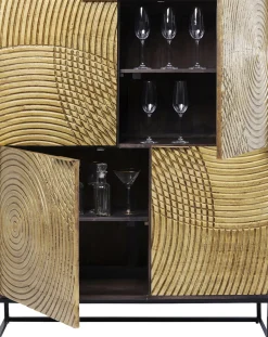 Outlet KARE Design Komoda Circulo 120x150 cm czarno-złota - KARE